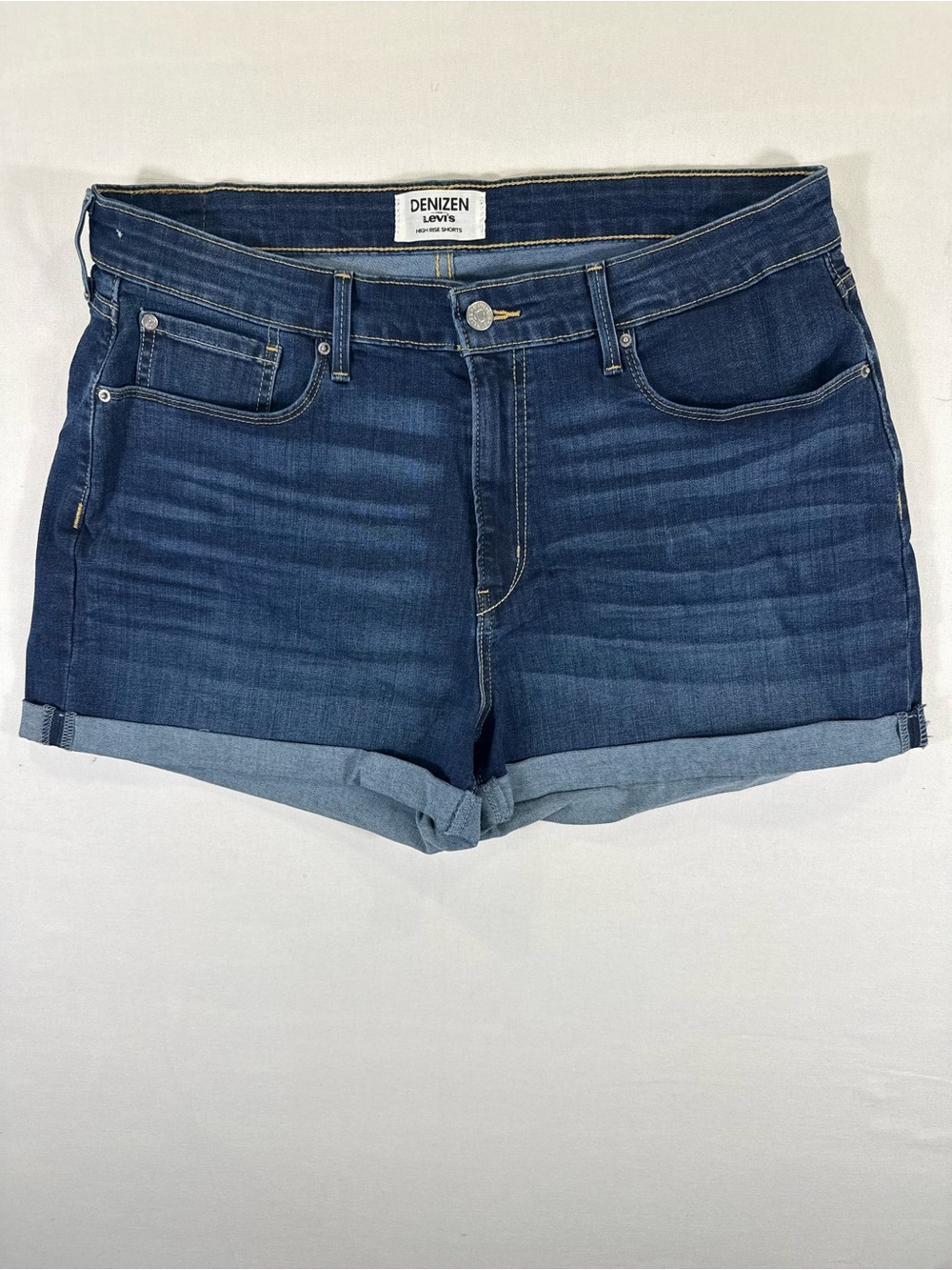 Denizen from Levi's Dark Blue Rolled-Cuff Denim Shorts